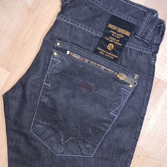 TAKESHY KUROSAWA Retro Japanese Rocker Made in Italy Jeans - Picture 2 of 8